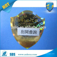 ZO LO top selling brand protection scratch off sticker, make epoxy resin sticker